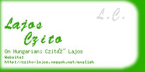 lajos czito business card